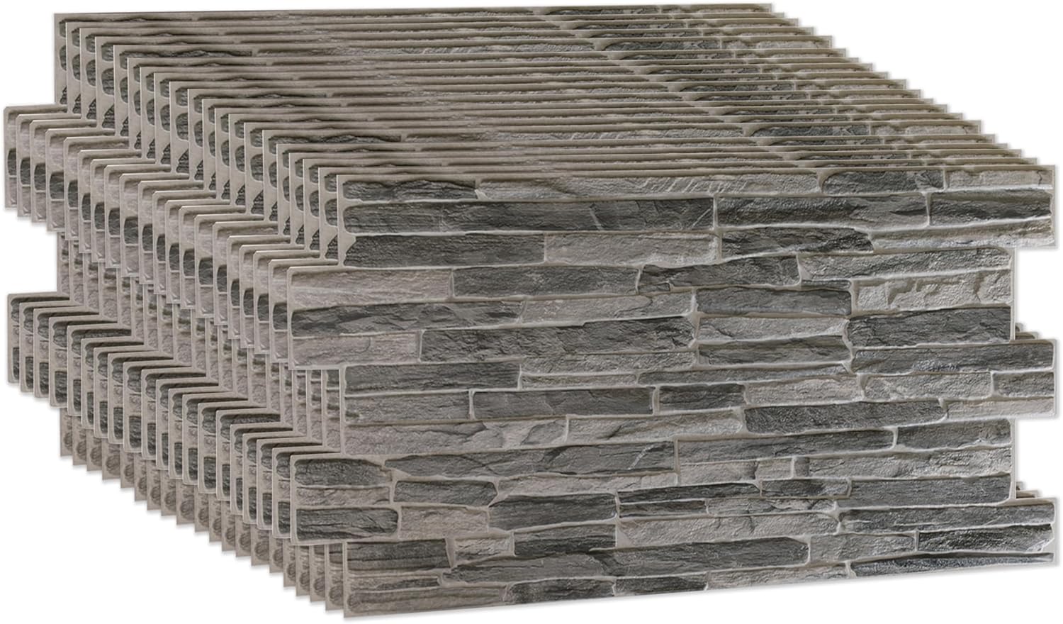 SMART PROFILE 3D Wall Panels for Interior Decor in Slate Classic Color | 10 Pack PVC Covers 50 Sq Ft Enhance Your Space