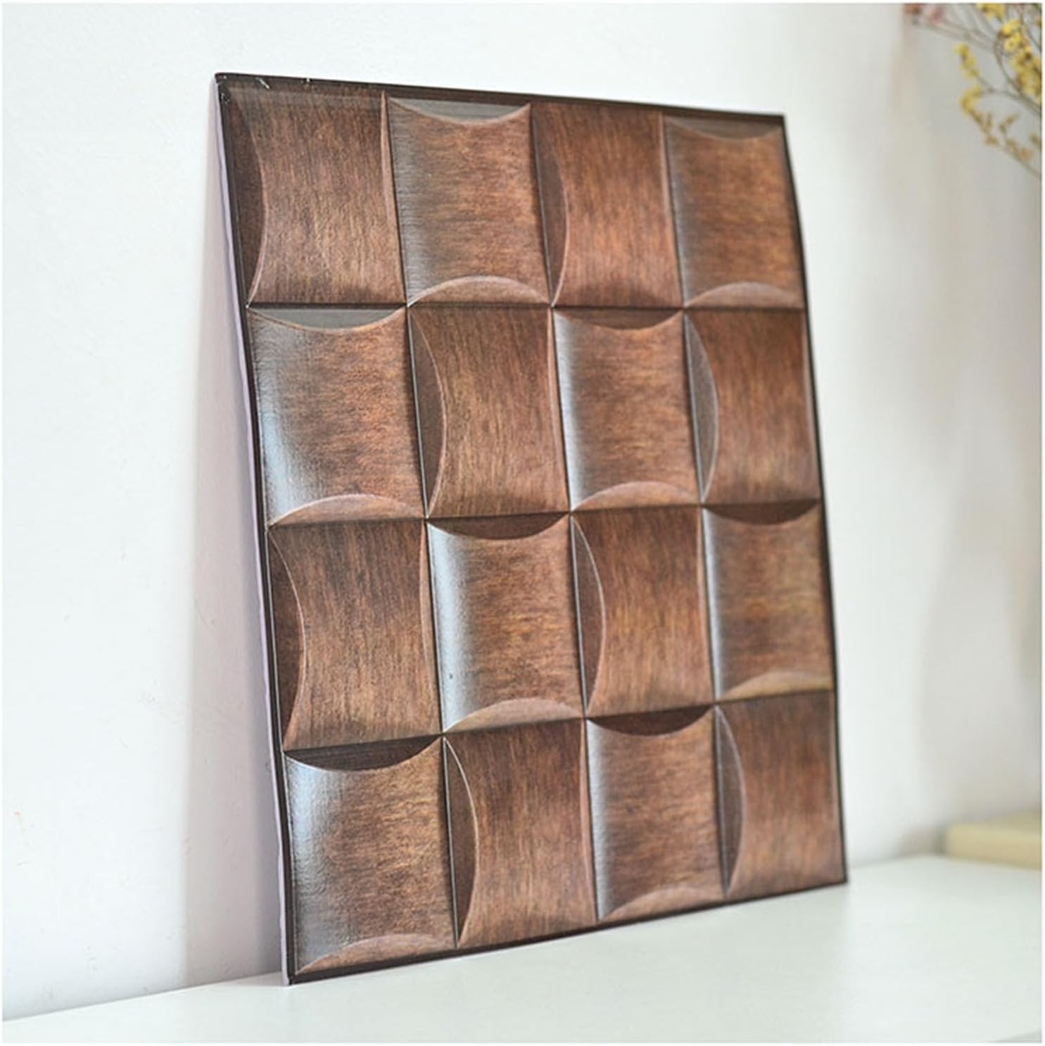 3D Wallpaper Peel and Stick,3D Peel and Stick Wallpaper,3DWall Paneling,Waterproof Self Adhesive Decorative Wall Panels Living Room Wall Decoration 30 * 30cm(10pcs/Pack) (Wood-Grain)