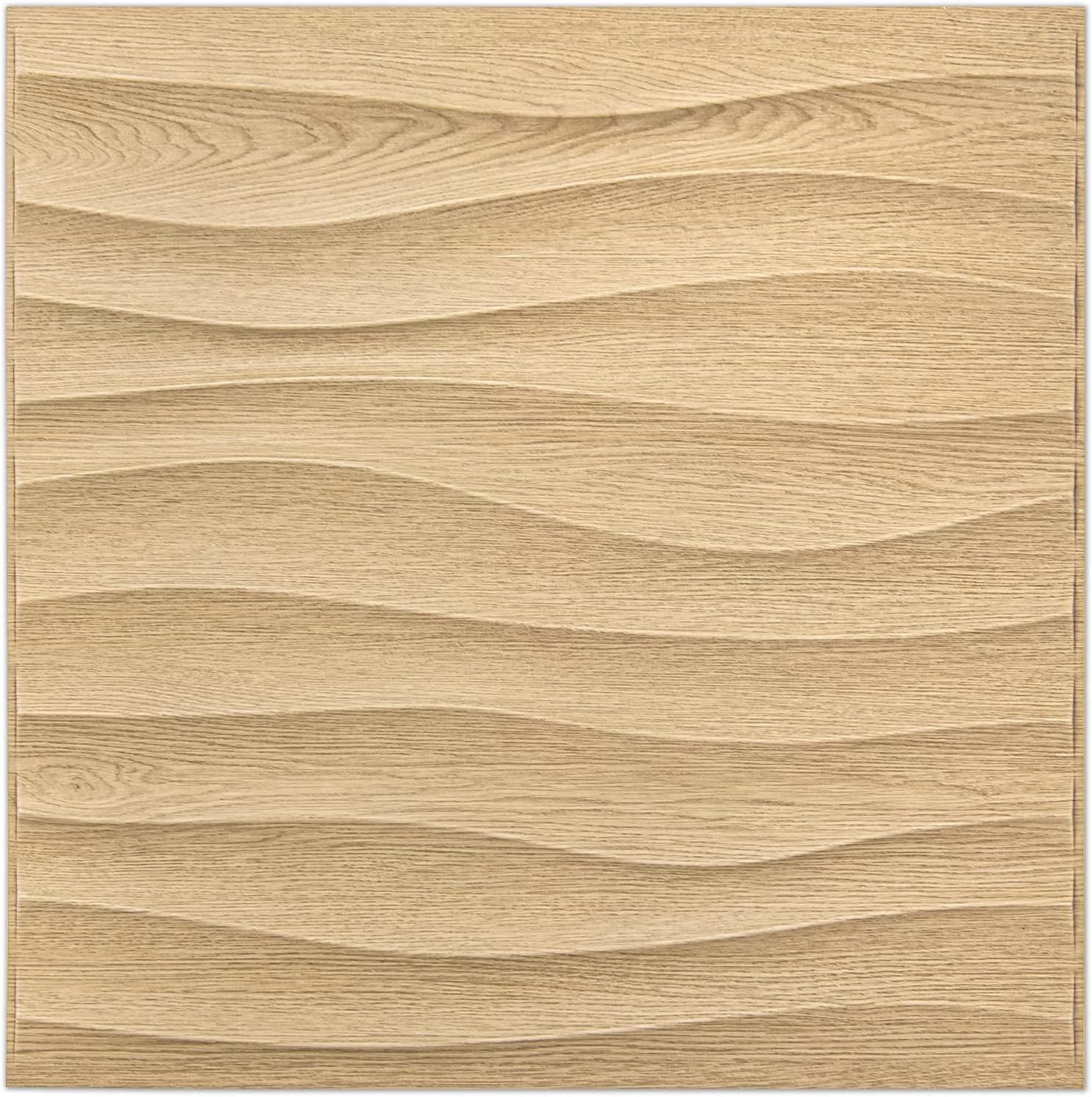 Art3d PVC Wave Panels for Interior Wall Decor, Wood Brown Textured 3D Wall Tiles19.7 x 19.7 (12-Pack)