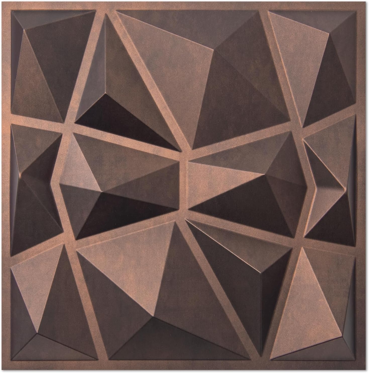 Art3d Decorative 3D Wall Panels in Diamond Design, 12x12 Antique Copper (33 Pack)