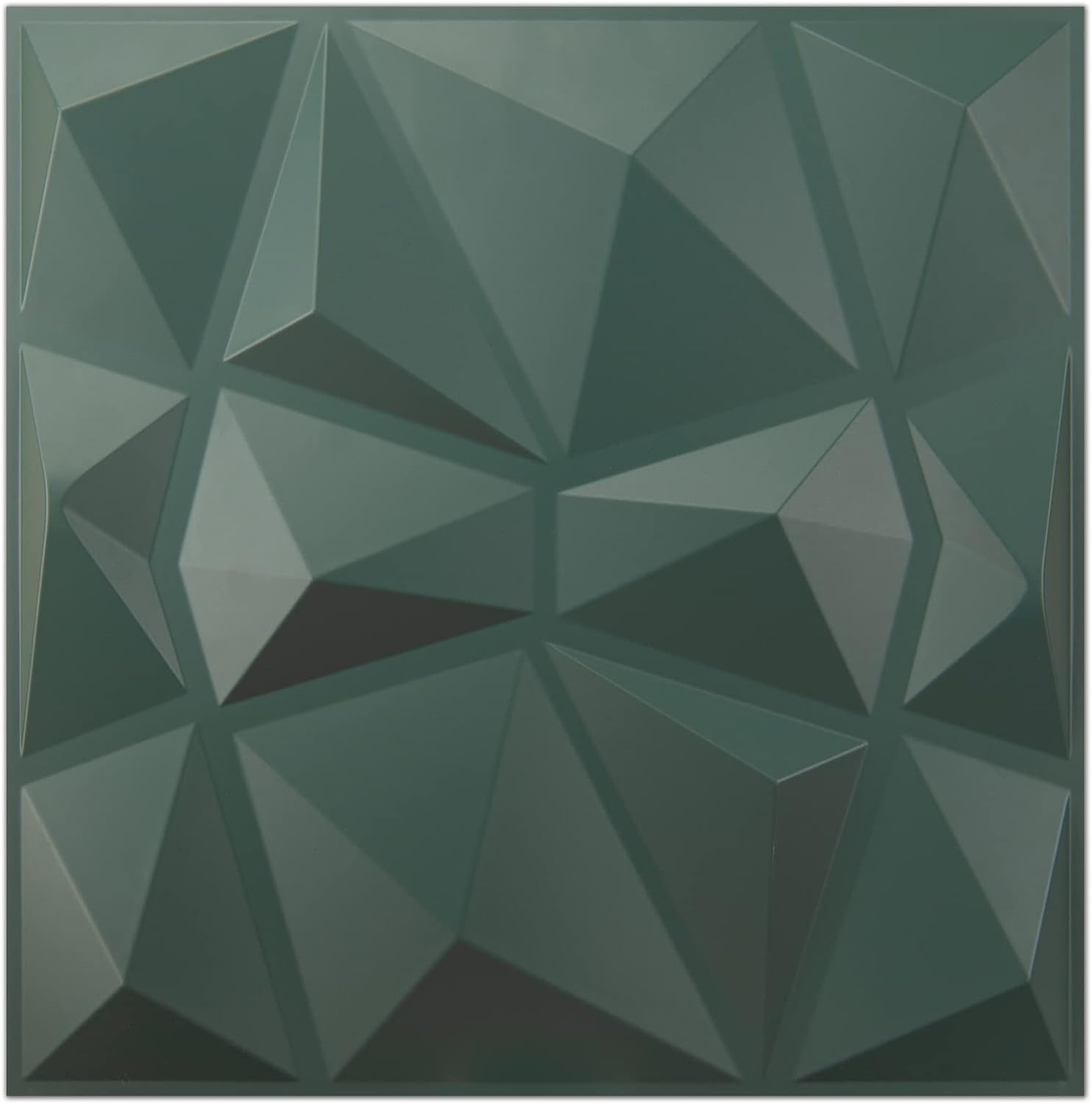 Art3d Textures 3D Wall Panels Army Green Diamond Design for Interior Wall Decor Pack of 12 Tiles 32 Sq Ft (PVC)