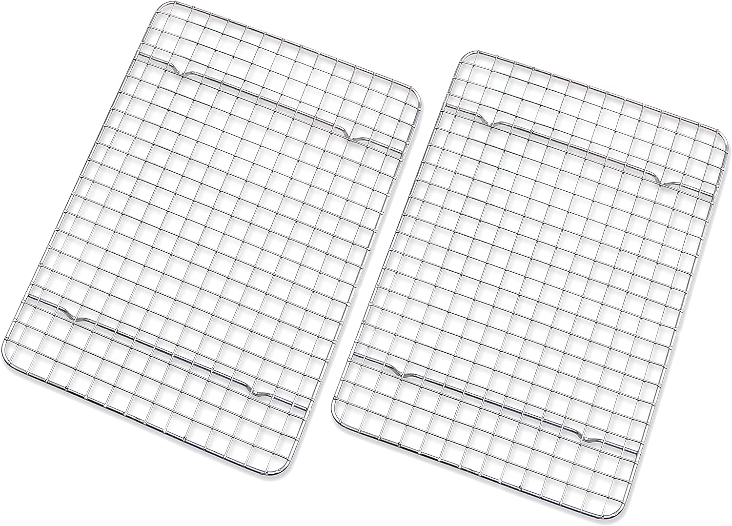 Checkered Chef Cooling Rack - Set of 2 Stainless Steel, Oven Safe Grid Wire Cookie Cooling Racks for Baking & Cooking - 8 x 11 