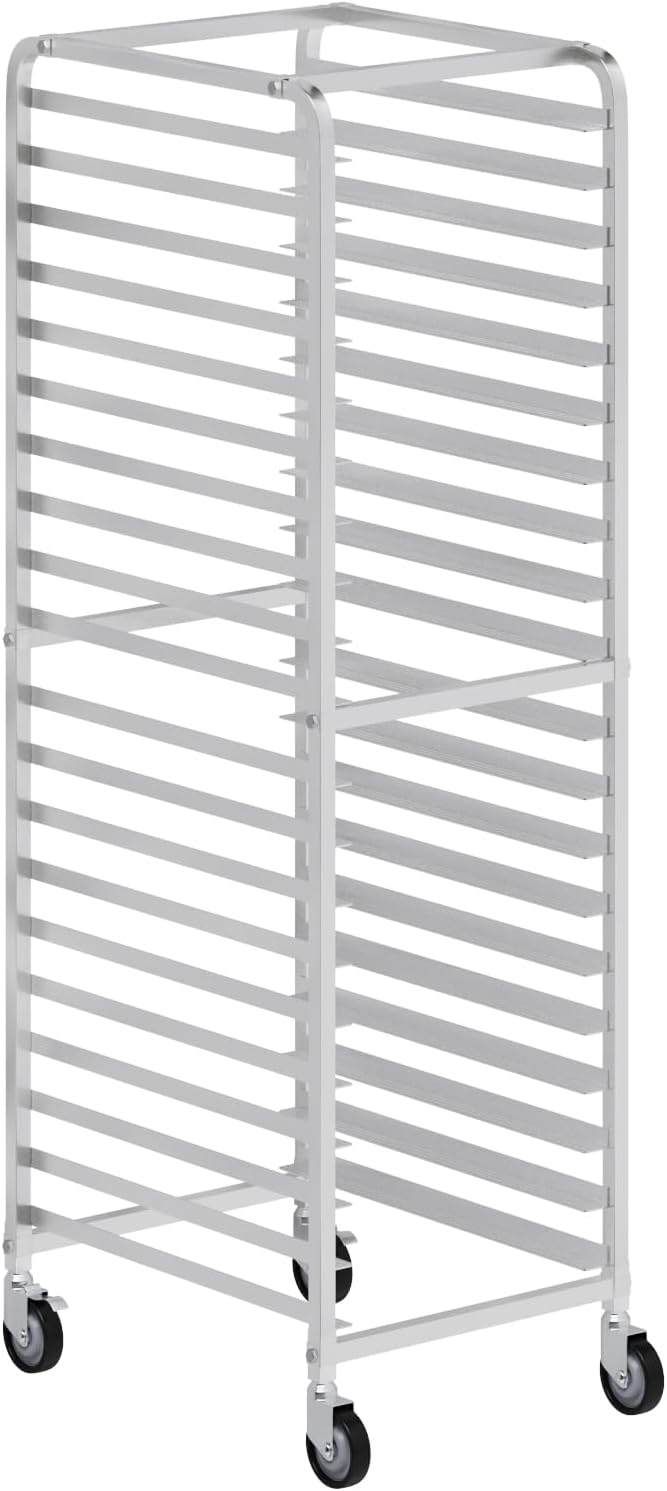 AmGood Commercial Kitchen Pan Rack - Heavy Duty, Bun Pan Sheet Rack, NSF Certified with Wheels (20 Tier Pan Rack)