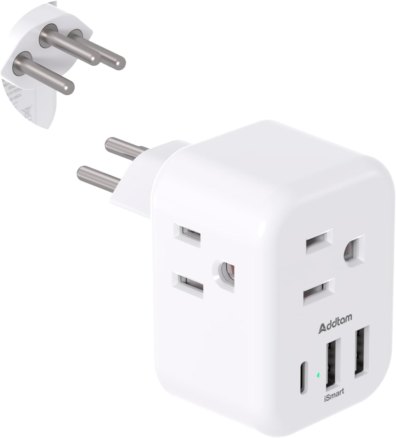 Switzerland Travel Plug Adapter, Swiss Outlet Adapter with 3 Outlets 3 USB Charging Ports(1 USB C), Type J Power Adapter, Travel Essentials US to Switzerland, Rwanda, Liechtenstein