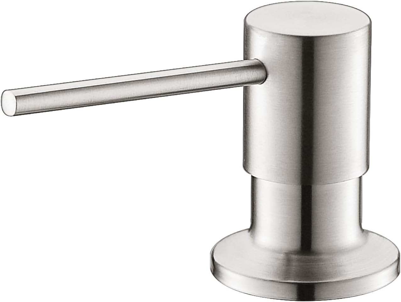 Soap Dispenser for Kitchen Sink, OUEN Brushed Nickel Built in Pump Soap Dispensers, Stainless Steel Sink Soap Dispenser or Lotion Dispenser Pump with Above the Sink Refillable 17OZ Large Liquid Bottle