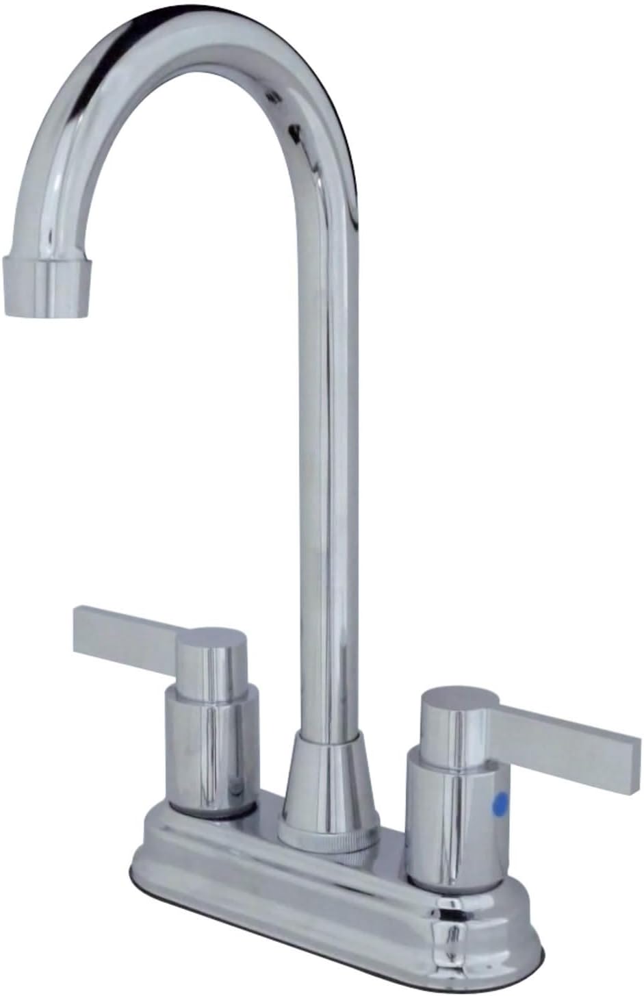 Kingston Brass KB8491NDL NuvoFusion 4 Centerset Bar Faucet, Polished Chrome