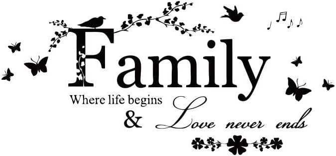 Family Letter Quote Removable Vinyl Decal Art Mural Home Decor Wall Stickers