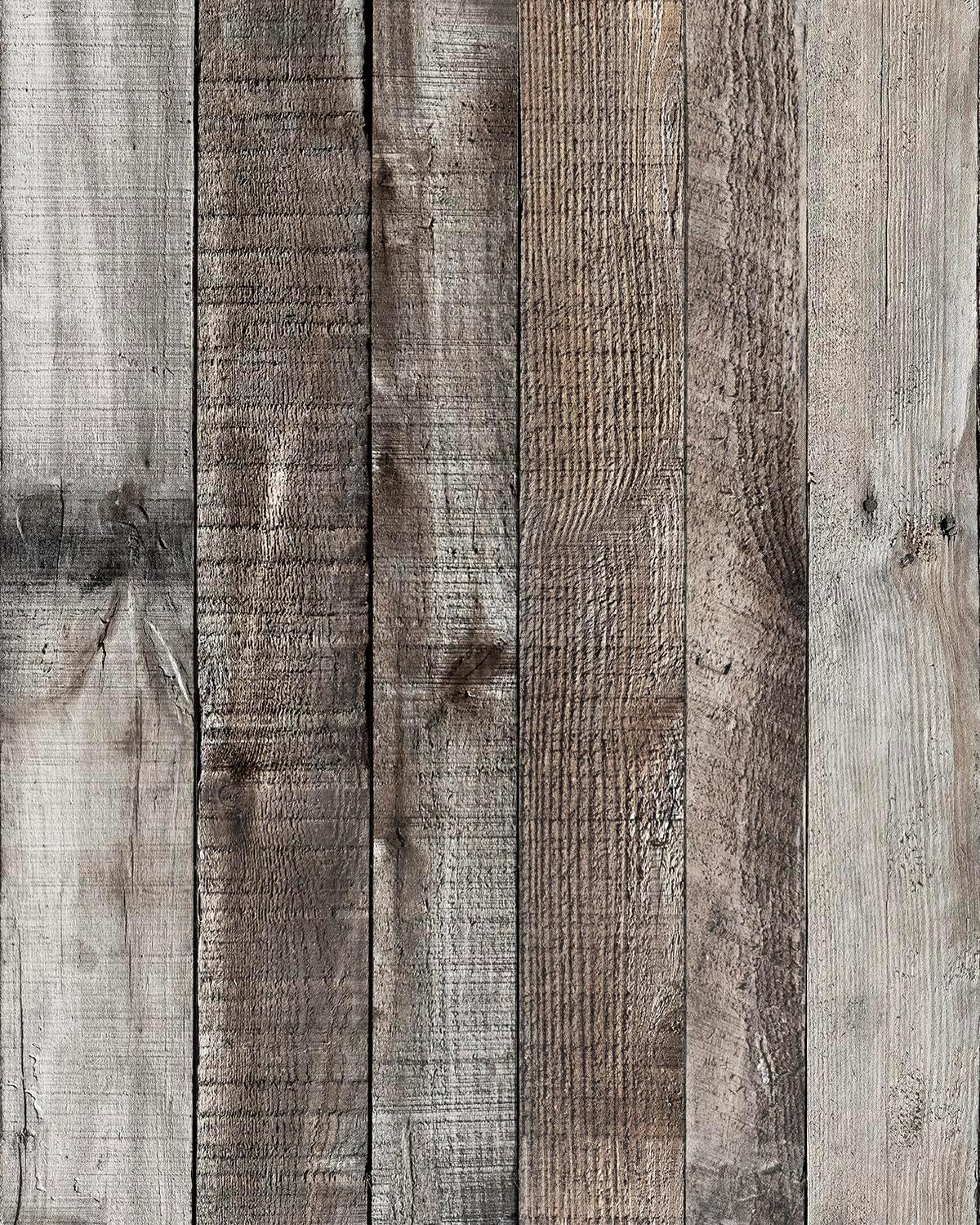 Livebor Dark Gray Wood Wallpaper Peel and Stick Wallpaper 17.7inch x 196.8inch Shiplap Wallpaper Peel and Stick Modern Wallpaper Faux Wood Plank Contact Paper Stick on Wallpaper Self Adhesive Decor