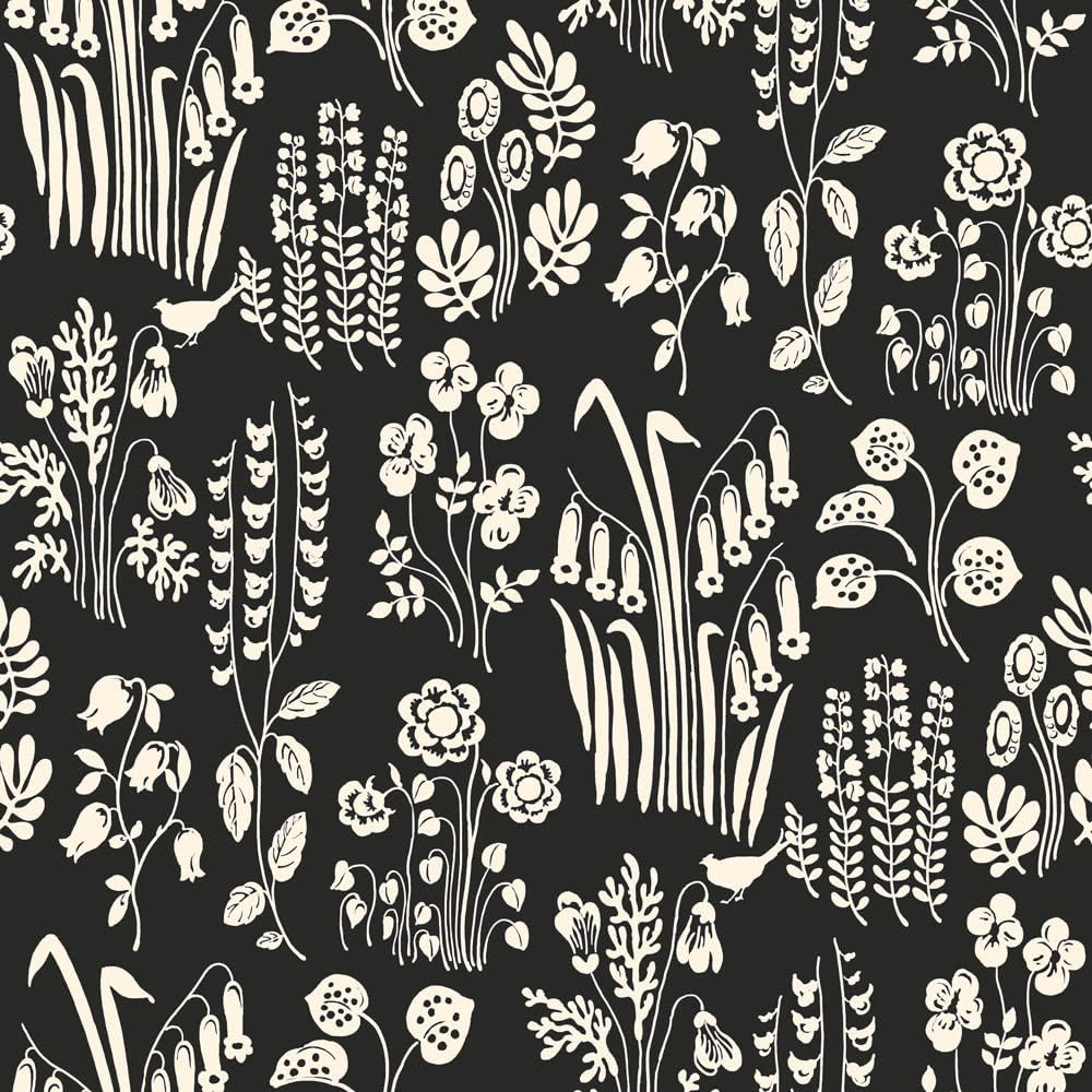 Tempaper x Novogratz Zebra Black Tallulah Belle Removable Peel and Stick Wallpaper, 20.5 in X 16.5 ft, Made in The USA