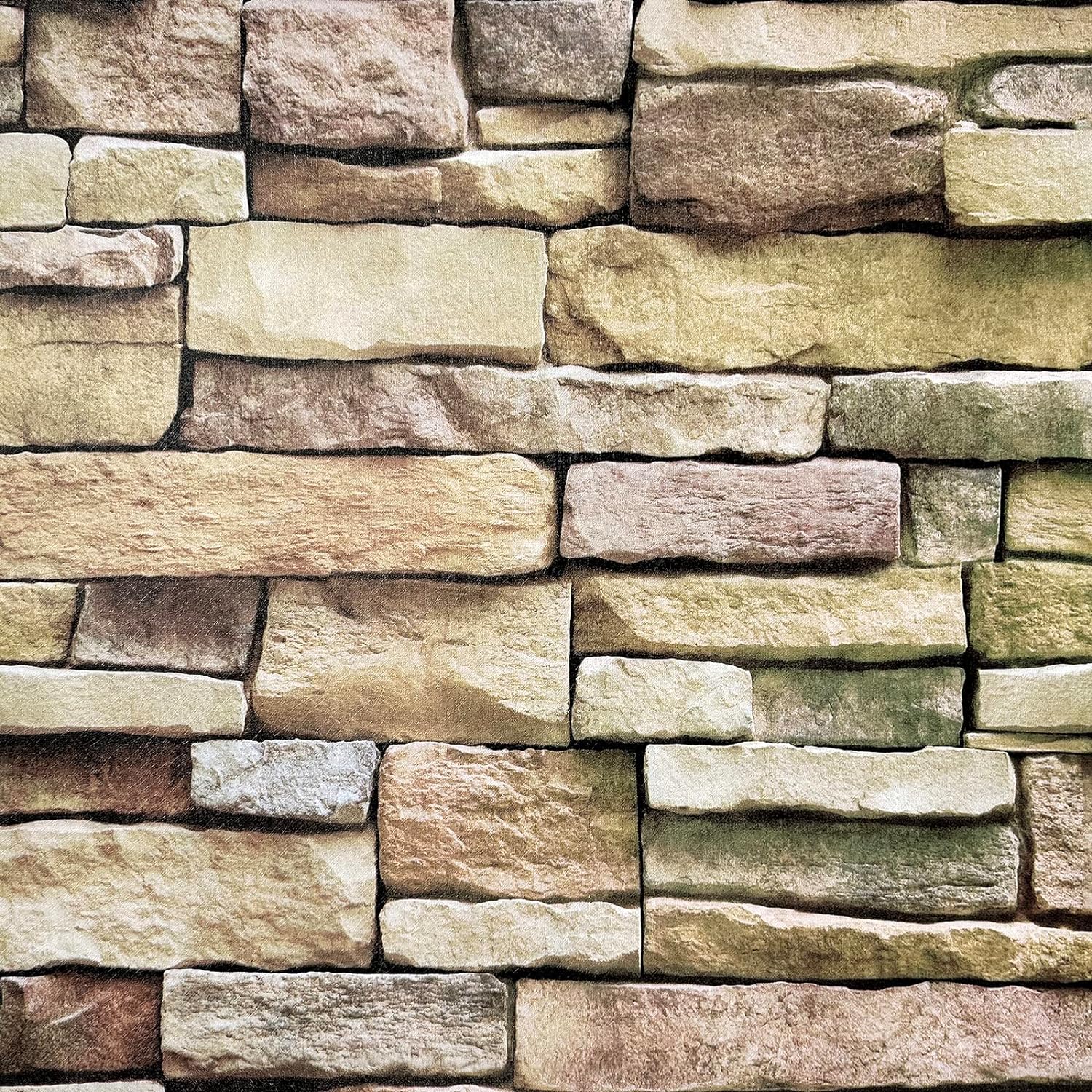 Orainege Brick Wallpaper Peel and Stick Wallpaper Faux Brick Contact Paper 17.7inch x 118.1inch Stone Wallpaper Peel and Stick Backsplash Brick Self Adhesive Wallpaper Decorative Removable Wall Paper