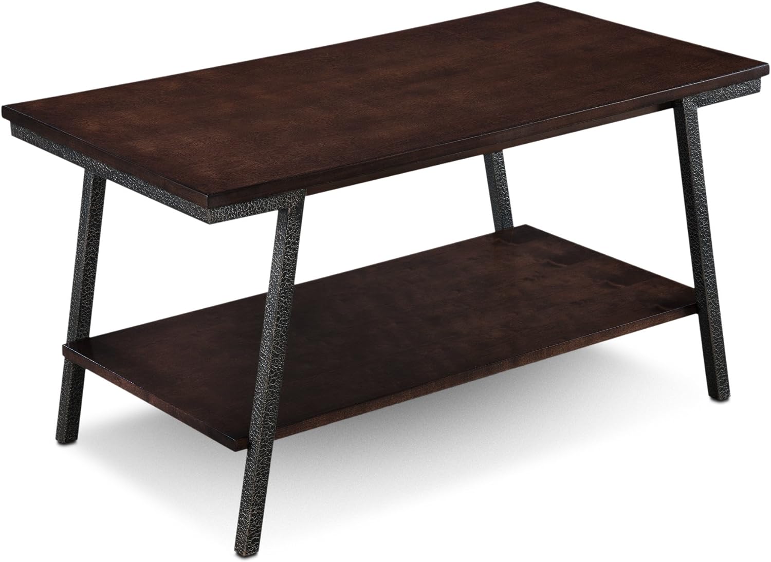 Leick Empiria Modern Industrial Condo/Apartment Coffee Table - Walnut