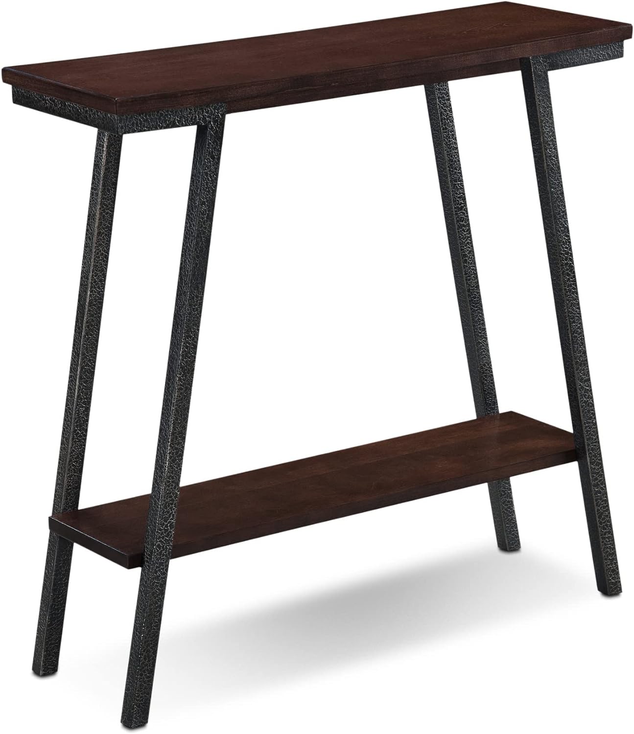 Leick Empiria Modern Industrial Hall Stand - Walnut