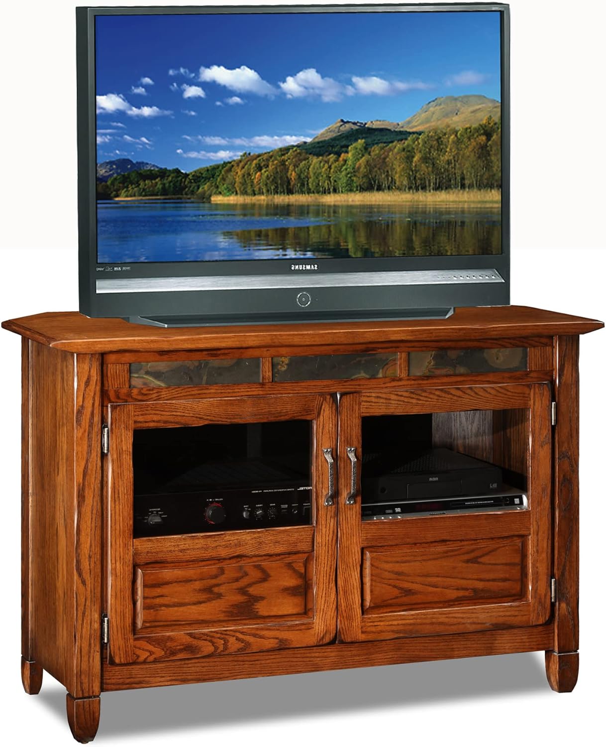 Leick 89046 Riley Holliday Rustic Oak 46-Inches TV Console