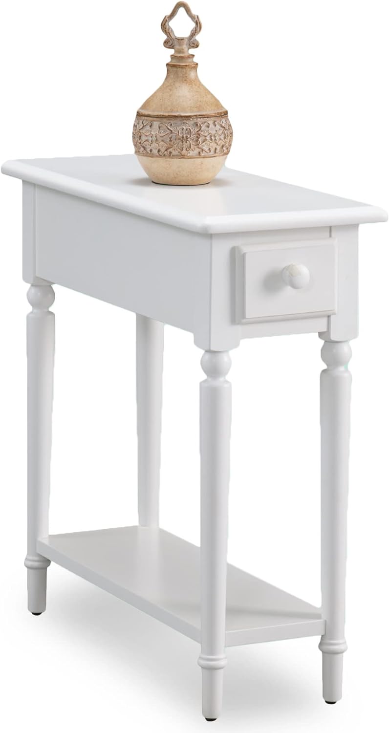 Leick Coastal Notions Chairside Table, Orchid White