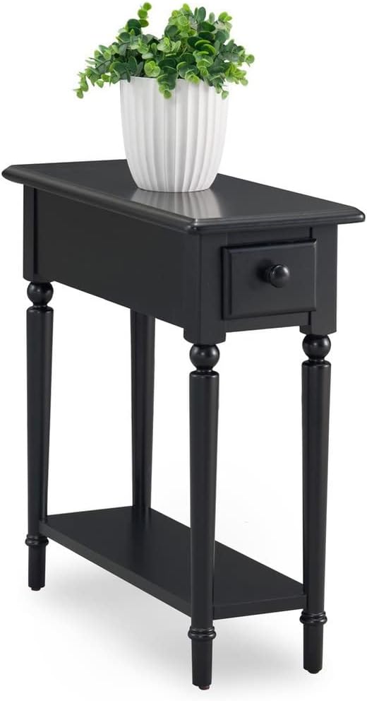 Leick Coastal Notions Chairside Table, Swan Black