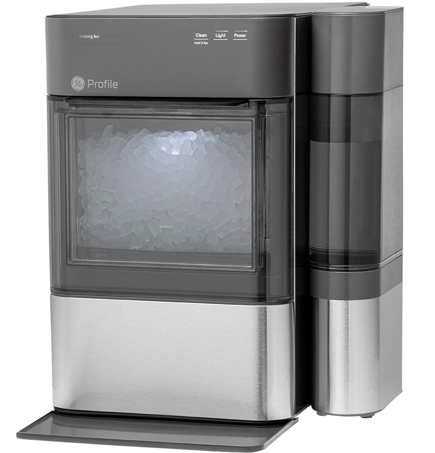 GE Profile Opal 2.0 | Countertop Nugget Ice Maker with Side Tank | Ice Machine with WiFi Connectivity | Smart Home Kitchen Essentials | Stainless Steel