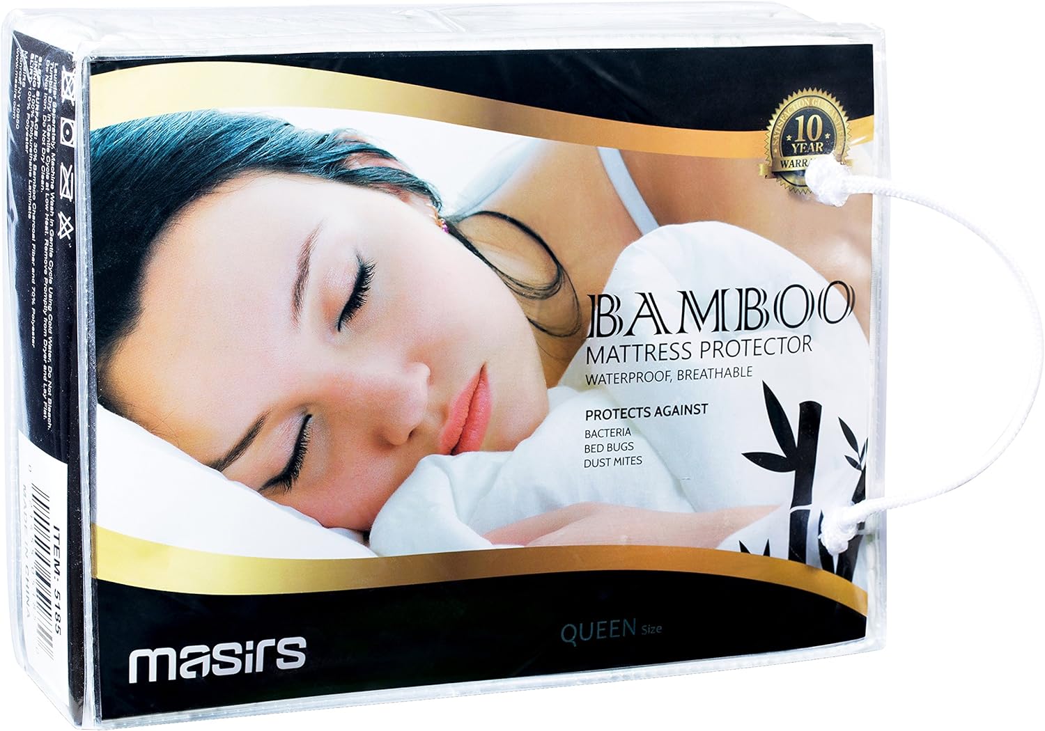 Waterproof Bamboo Mattress Protector - Thick and Soft Quilted Fabric Will Give You a Comfortable, Quiet and Cool Night Sleep. Quality Fabric That is Durable and Machine Wash Really Well. (Queen Size)