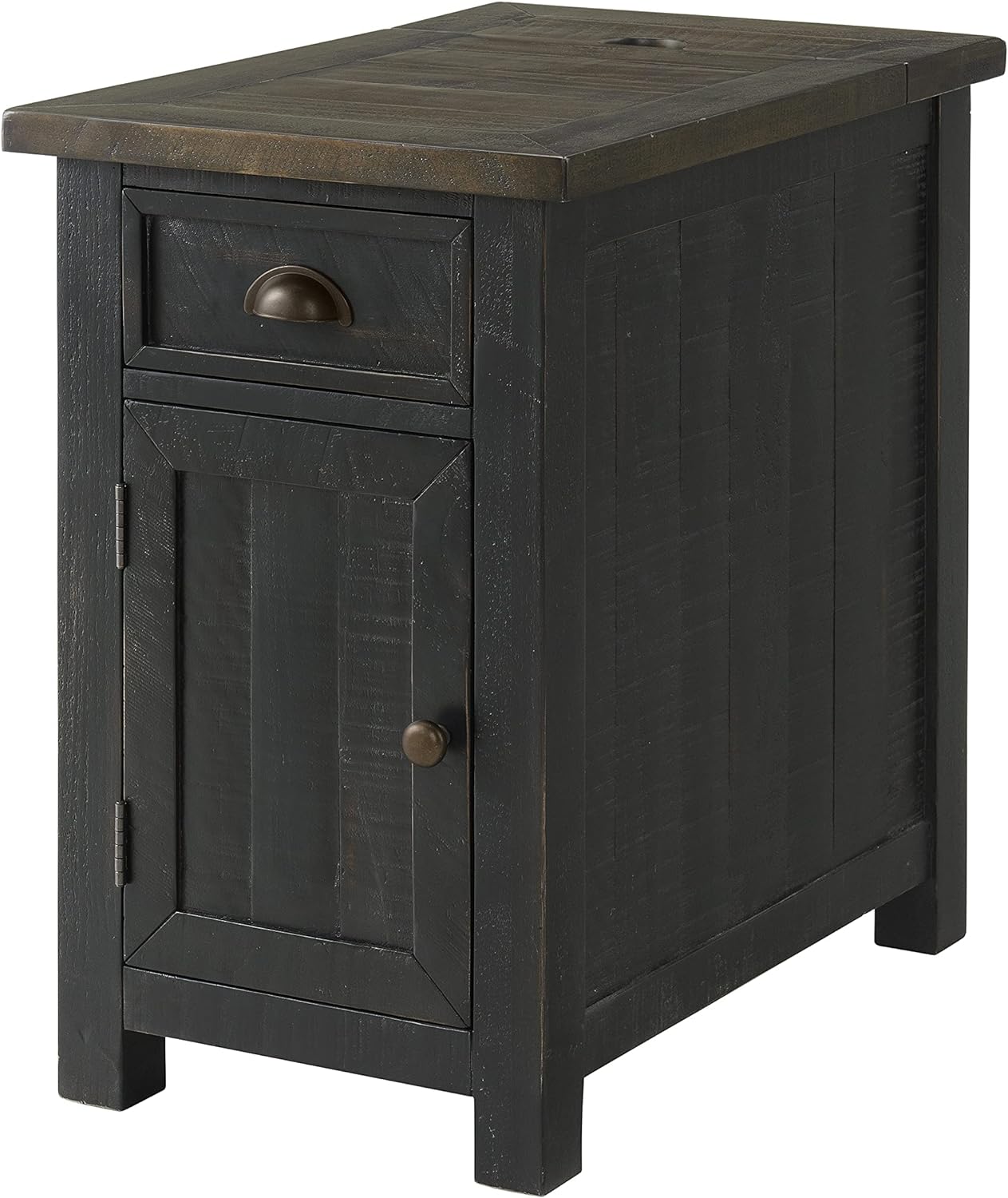 Martin Svensson Home, Chairside Table, Black with Brown Top