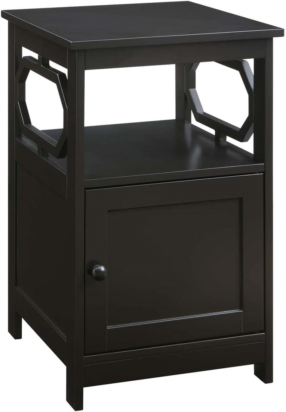 Convenience Concepts Omega End Table with Cabinet, Espresso