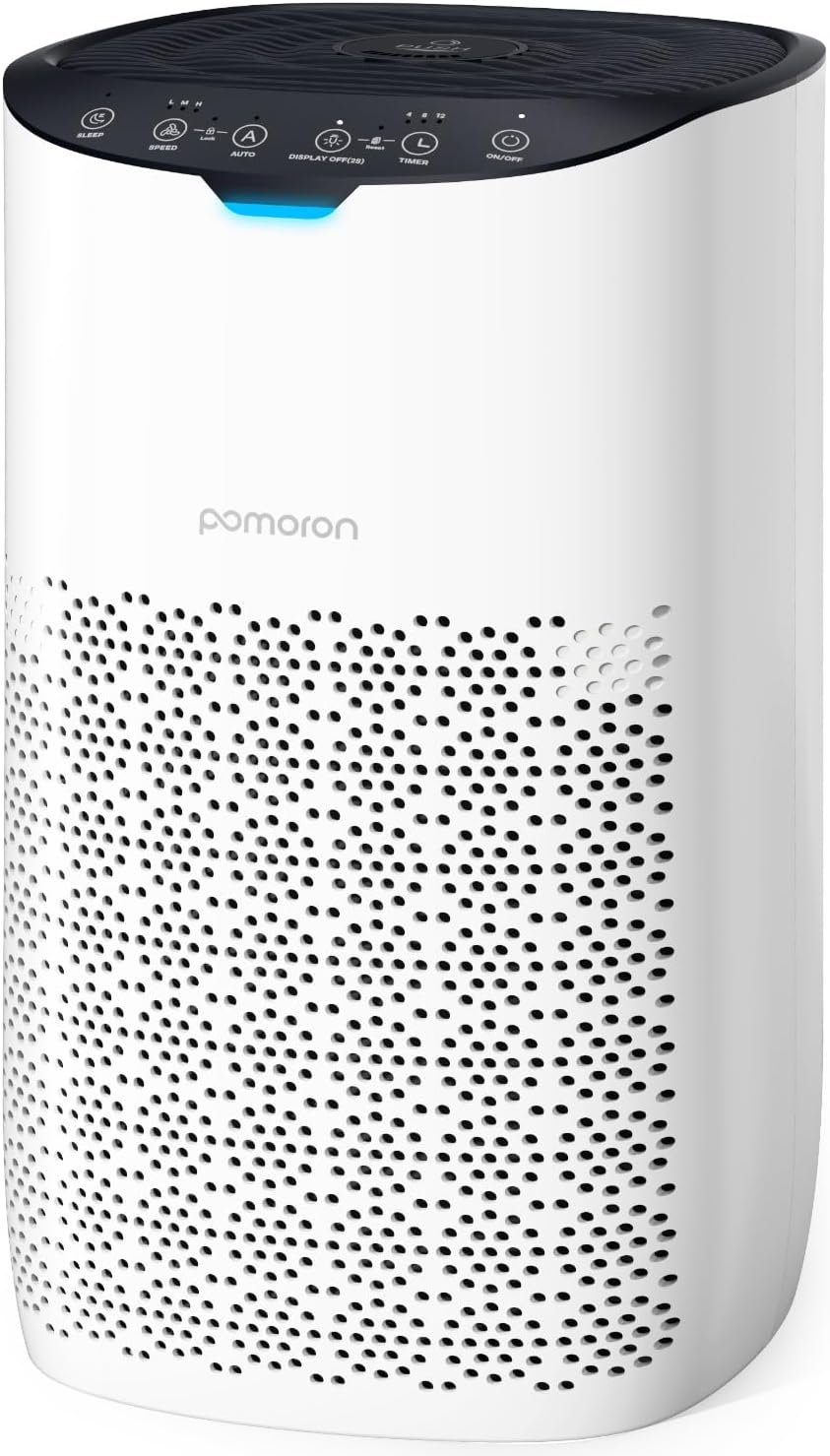 POMORON Air Purifiers for Home Large Room Up to 1500Ft with Air Quality Sensor&Auto Mode, UV Light H13 True HEPA Air Purifiers Filter 99.97% of Dust Pollen Allergies Smoke Pet Dander Odor for Bedroom