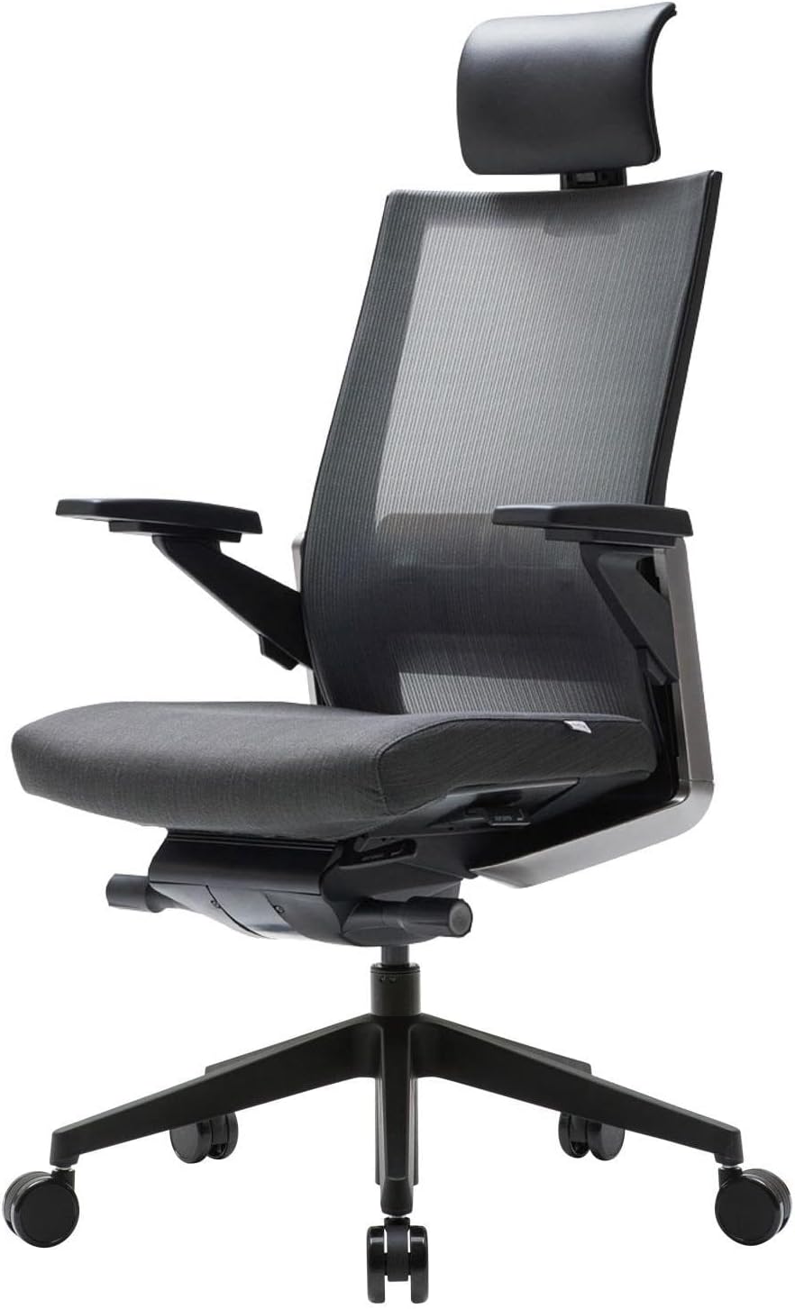 SIDIZ T80 Premium Ergonomic Office Chair : Extreme Comfort Home Office Desk Chair, Adjustable Headrest, Lumbar Support, 3D Armrests, Forward Tilt, Seat Depth, Alternative Gaming Chair (Black)