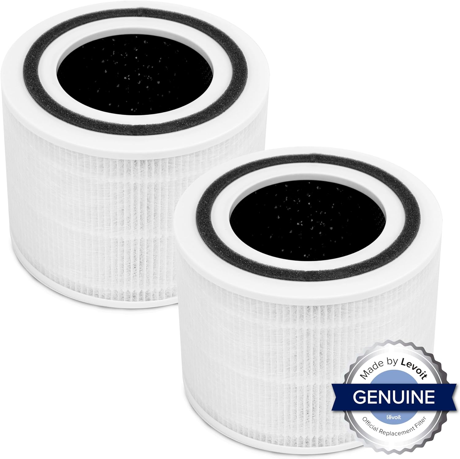 LEVOIT Core 300 Air Purifier Replacement Filter, 3-In-1 Filter, Efficiency Activated Carbon, Core300-RF, 2 Pack, White