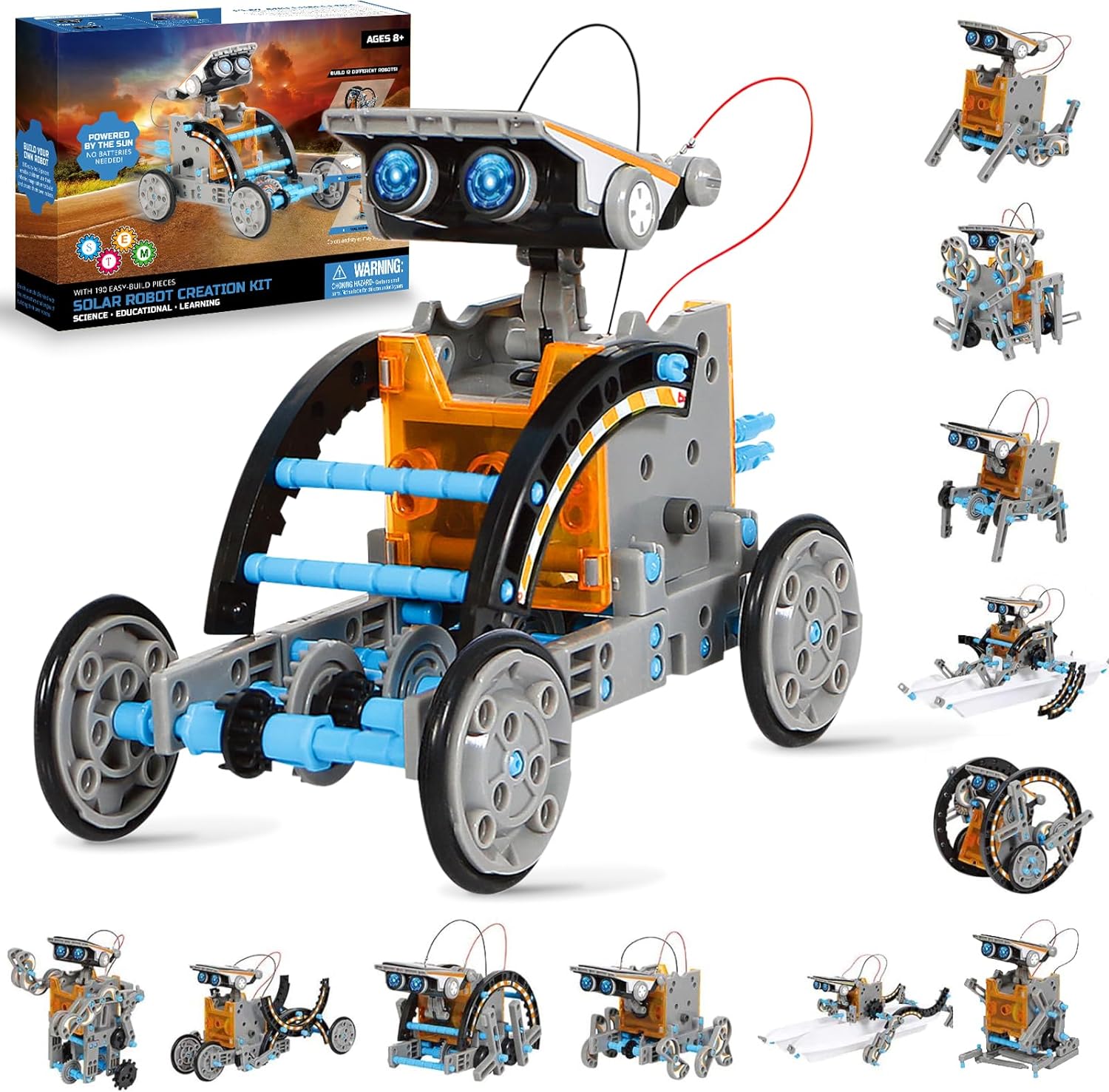 I purchased this toy for my 7-year-old grandson. It was a ittle more complicated than I thought. Should have stuck with the recommended age of 8 - 12. Luckily, my 33-year-old son, his Uncle, is very intuitive and patient and helped him build some of the bots. Bots are real fun once put together. Definitely teaches dexterity and understanding directions.