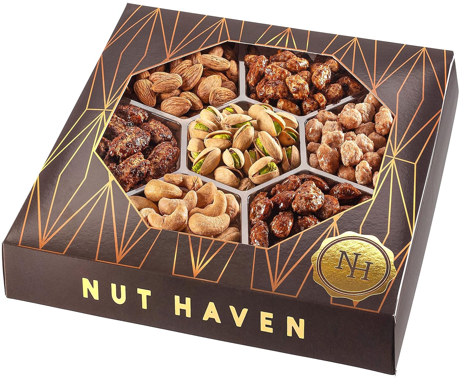 Holiday Nuts Gift Basket - Extra Large Assortment Of Sweet & Roasted Salted Gourmet Nuts - Assorted Food Gift Box for Christmas, Thanksgiving, Fathers Day, Mothers Day, Sympathy, Family, Men & Women