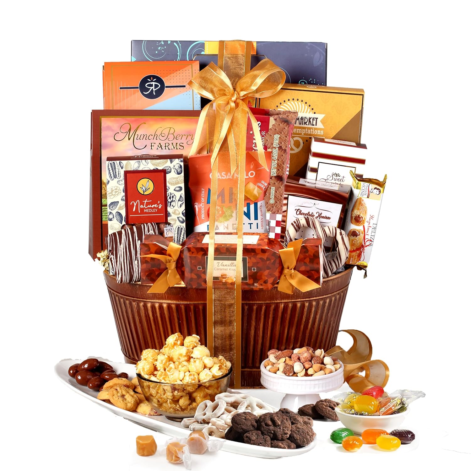 Broadway Basketeers Chocolate Food Gift Basket Snack Gifts for Women, Men, Families, College, Appreciation, Thank You, Valentines Day, Corporate, Get Well Soon, Care Package