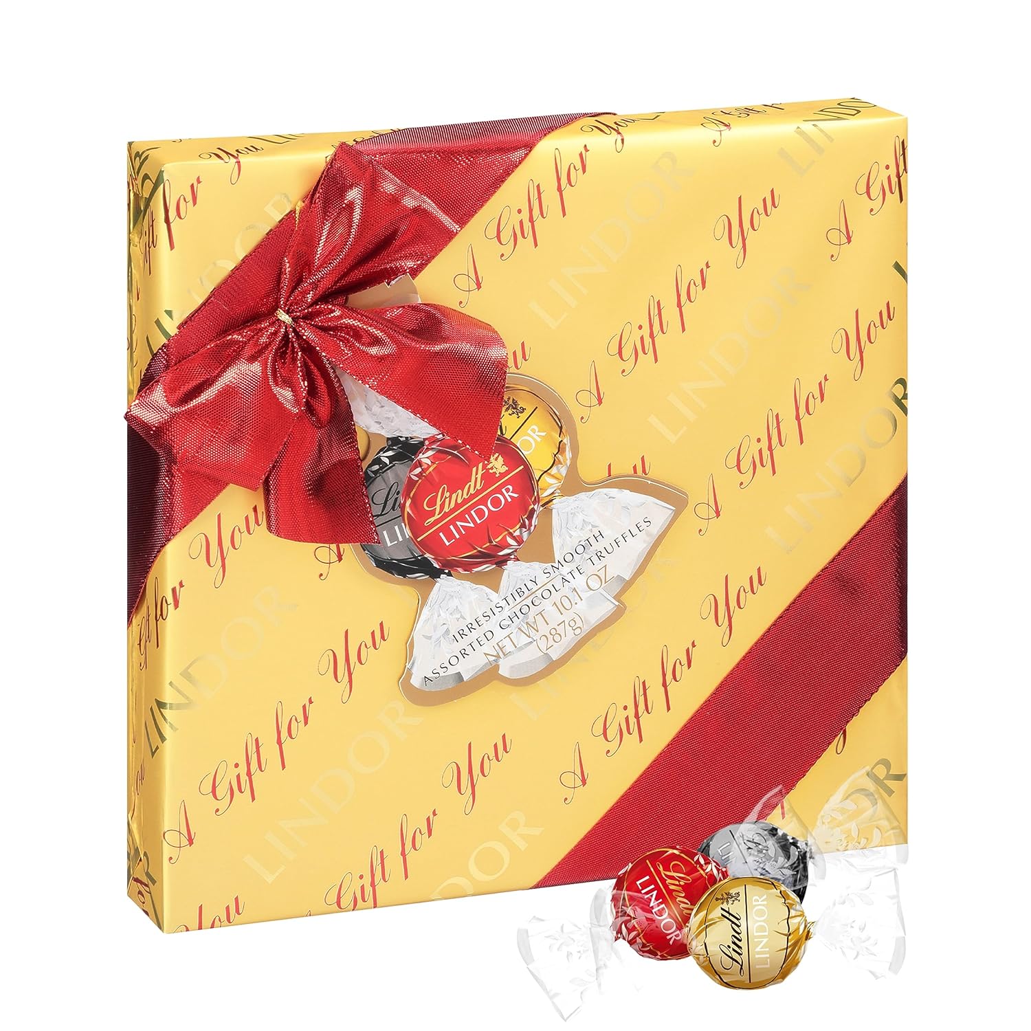 Lindt LINDOR Holiday Assorted Chocolate Candy Truffles Gift Box, Assorted Chocolates with Smooth, Melting Truffle Center, 10.1 oz. (2023)