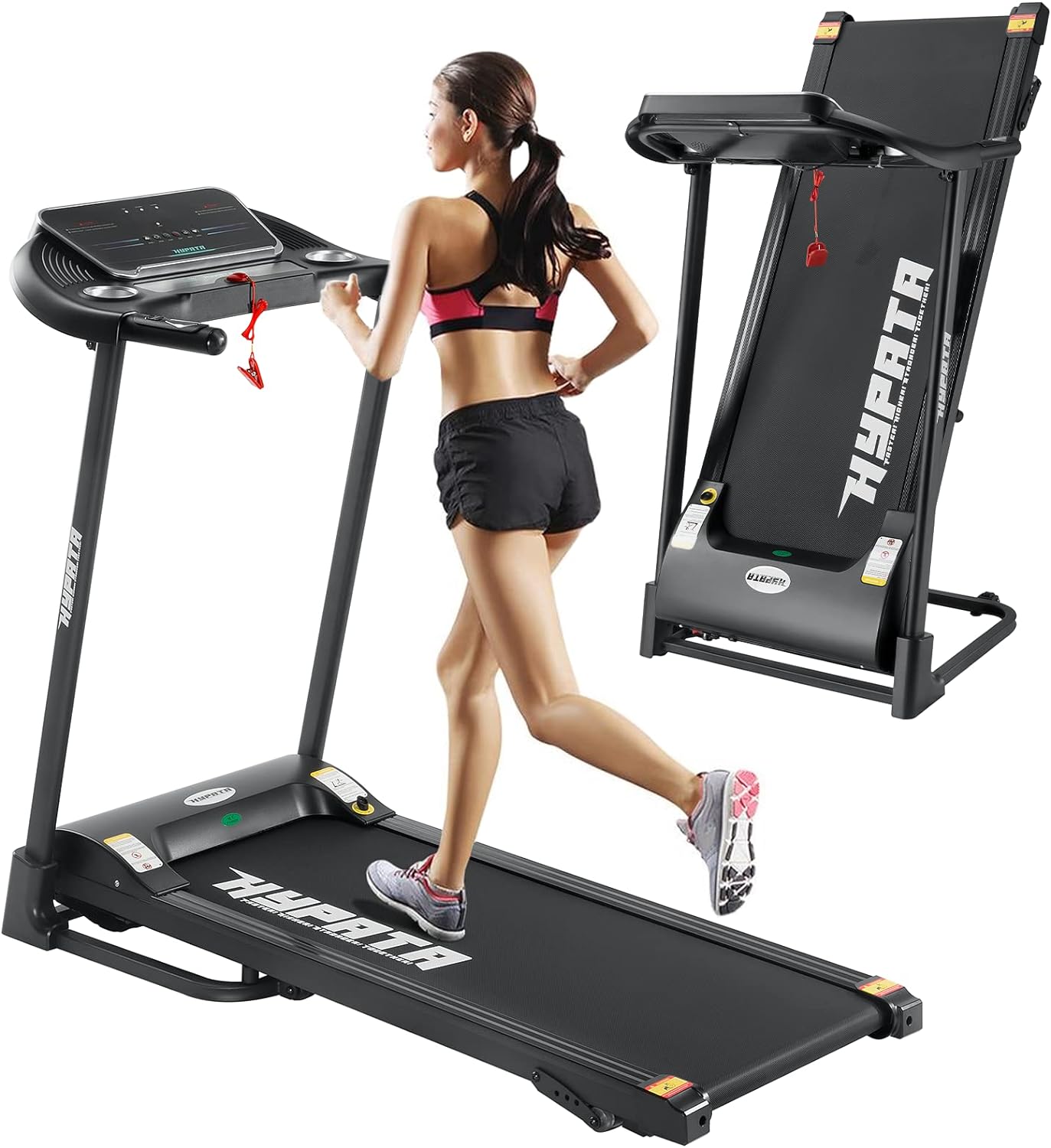 Treadmill 300 lb Capacity,Max 2.5 HP Folding Treadmills for Running and Walking Jogging Exercise with 12 Preset Programs, 300 LBS Weight Capacity, Easy Assembly for Home Use