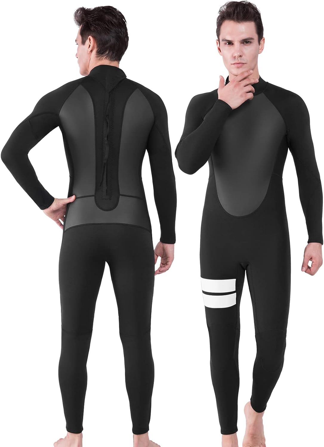 Mens and Womens Wetsuits 2mm, Adult One Piece Full Body Long Sleeves Neoprene Wet Suits 1.5mm for Surfing Diving Snorkeling Kayaking Canoeing SUP Boarding