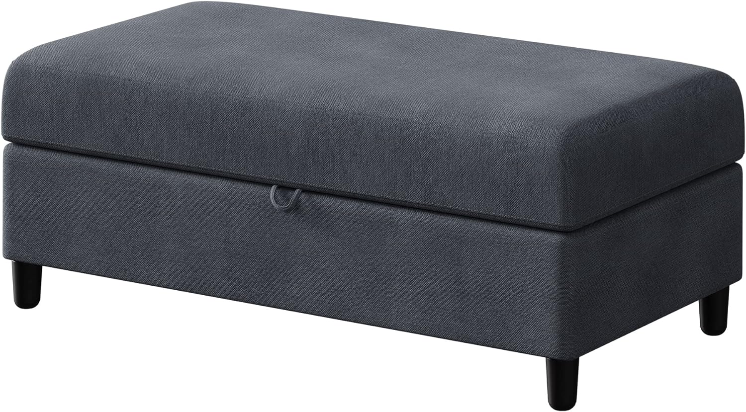 Shintenchi 45 Upholstered Storage Ottoman Bench, Rectangular Fabric Storage Footstool Bench with Hydraulic Rod for Living Room, Bedroom (Dull Gray)