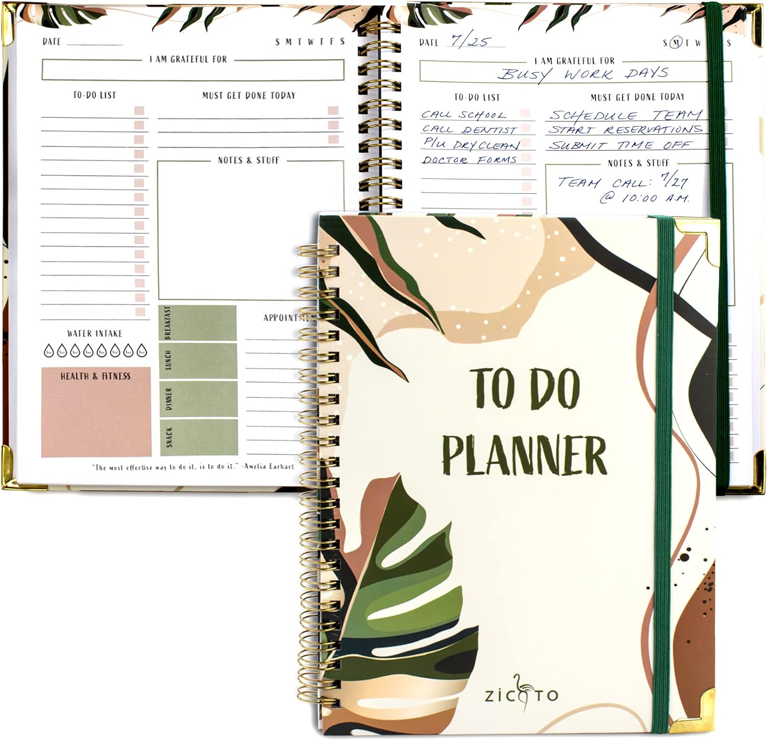 Simplified To Do List Notebook - Aesthetic Daily Planner to Easily Organize Your Tasks And Boost Productivity - Stylish Undated Planner And School or Office Supplies For Women