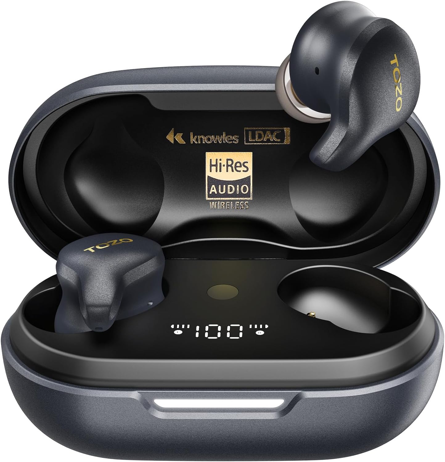 TOZO Golden X1 Wireless Earbuds Balanced Armature Driver and Hybrid Dynamic Driver, Bluetooth Headphones OrigX Pro, LDAC & Hi-Res Audio Wireless, Noise Cancellation Headset Galaxy Blue/Black