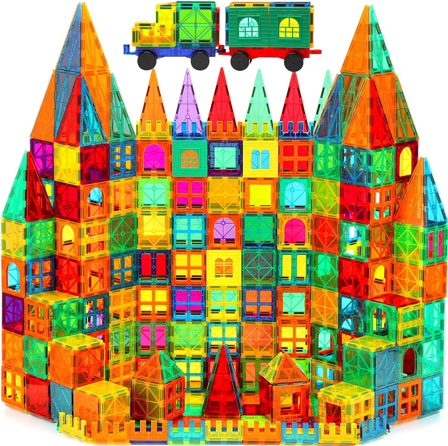 CuteTiger Mangetic Tiles, 100PCS Magnet Building Toys, Magnetic Building Set for Kids, Stacking Blocks, Perfect STEM Toys Gift for Boys and Girls