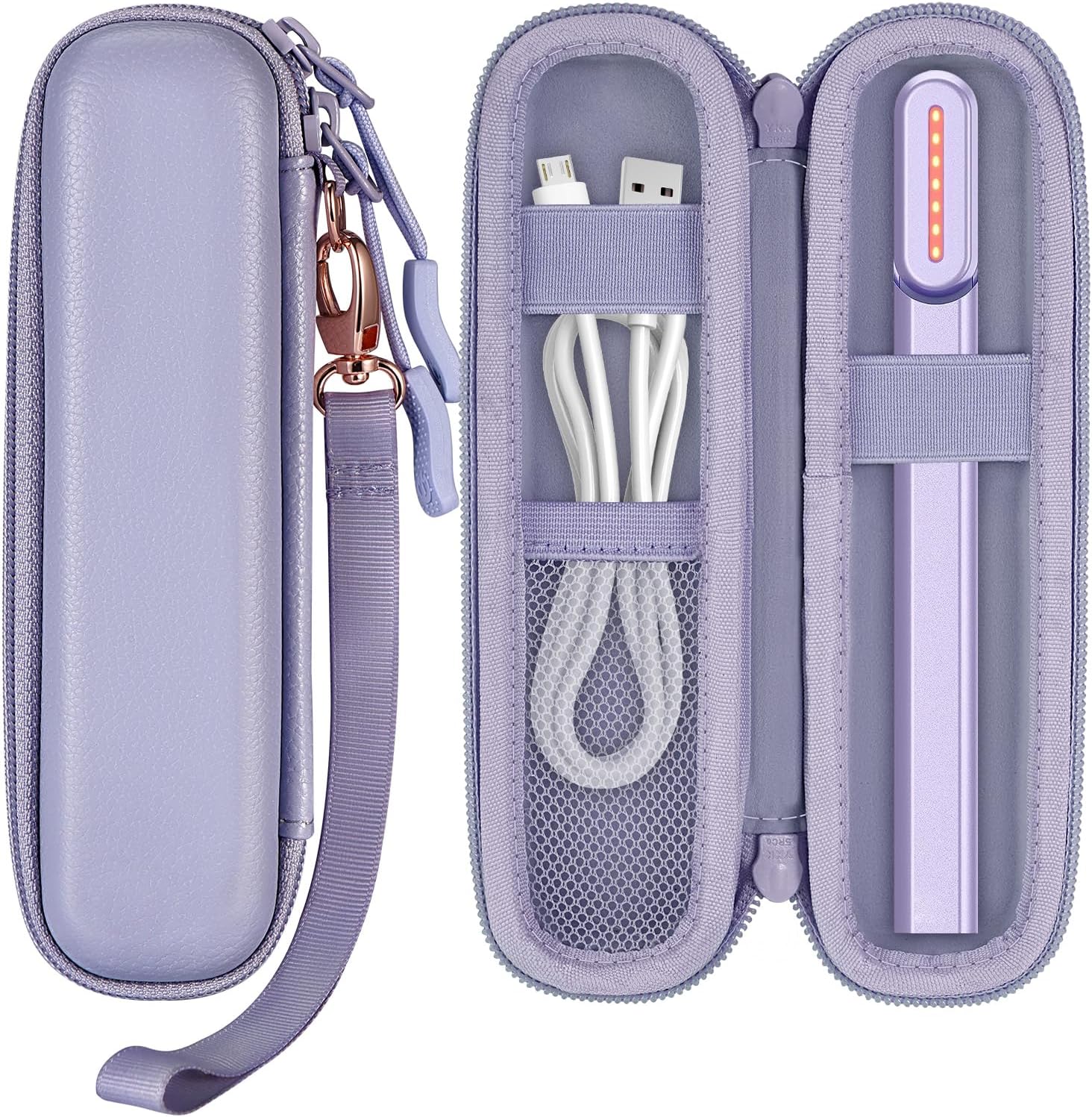 SITHON Hard Shell Travel Case for SolaWave 4-in-1 Facial Wand/Radiant Renewal Wand (V2.0), EVA Protective Portable Storage Carrying Case with Hand Strap (Case Only) (Lilac Purple)