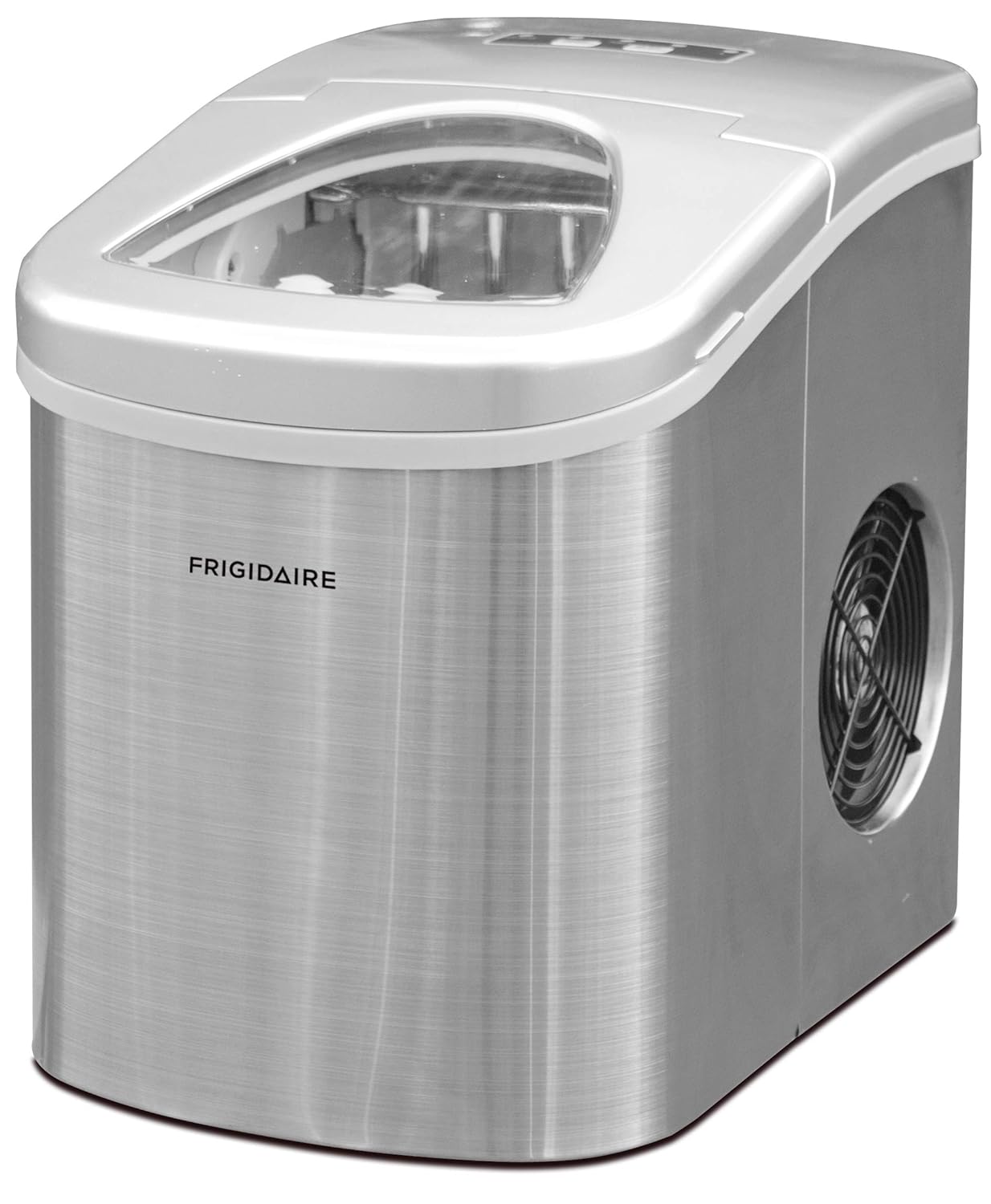 Frigidaire Countertop Ice Maker, Compact Machine, 26 lbs per day, Stainless