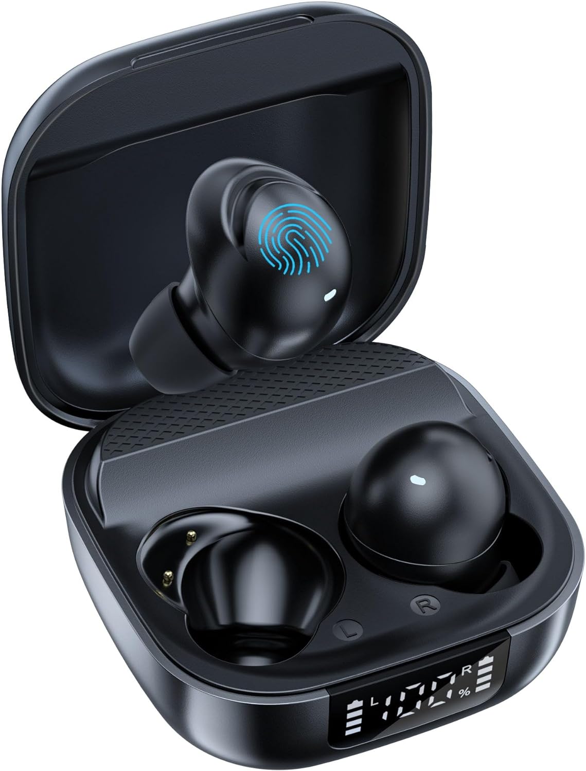 Wireless Earbuds for Android, Wireless Earbuds Bluetooth 5.3 Headphones Stereo Bass LED Display in Ear Earphones 32H Playtime Waterproof Ear Buds Built in Mic for Samsung/iPhone/TV/Window