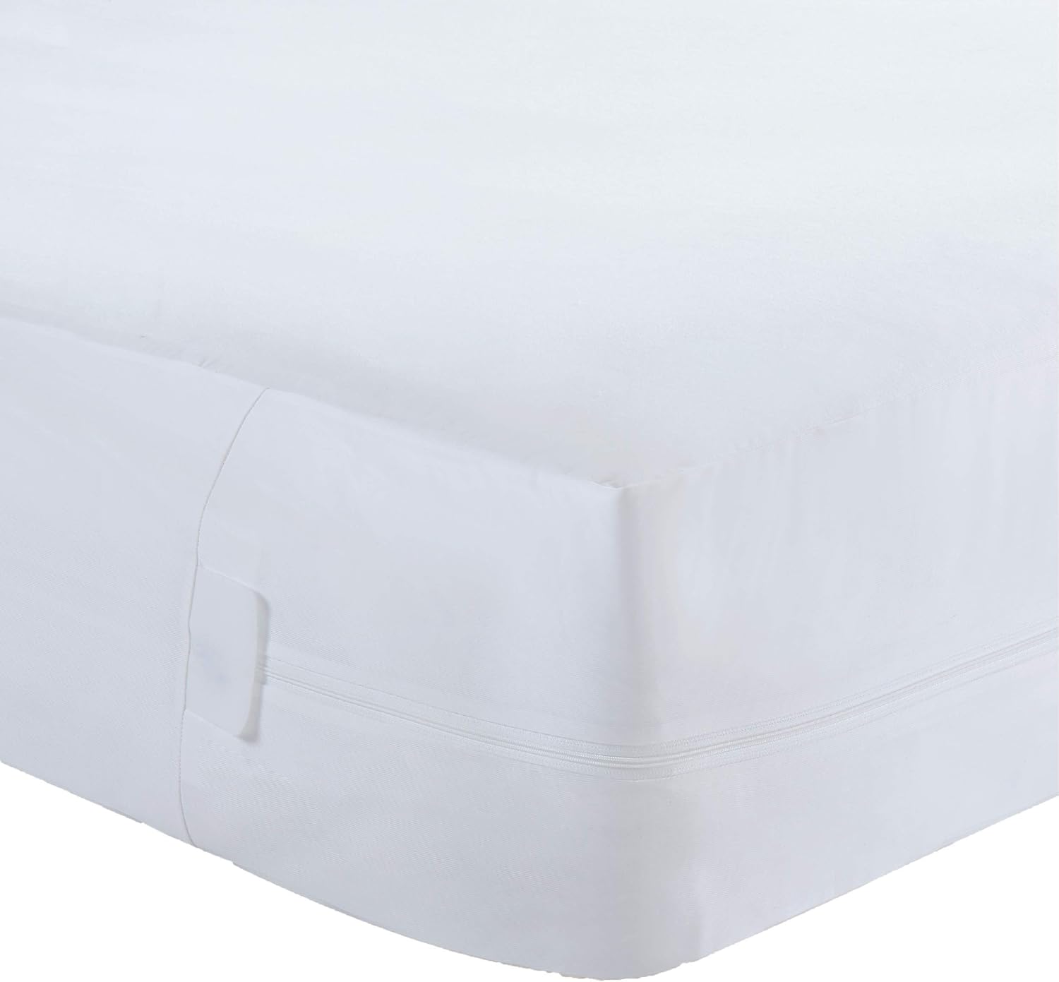 All-in-One Quiet Water Resistant Zip-Up Mattress Protector to Help Protect Against Irritants, Queen, White (FRE146XXWHIT03)