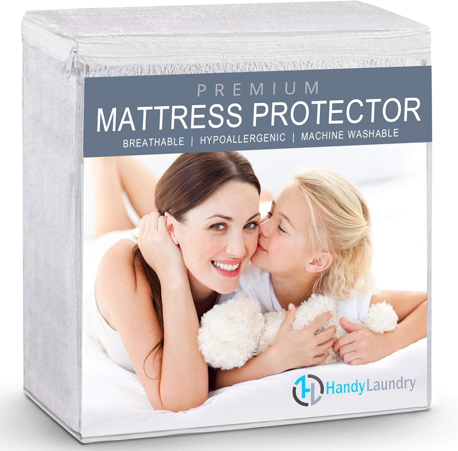 Handy Laundry Waterproof Mattress Protector  Breathable, Machine-Washable Mattress Cover  Perfect for Kids, Adults, and Pets  Extends Mattress Life. (Twin Size)