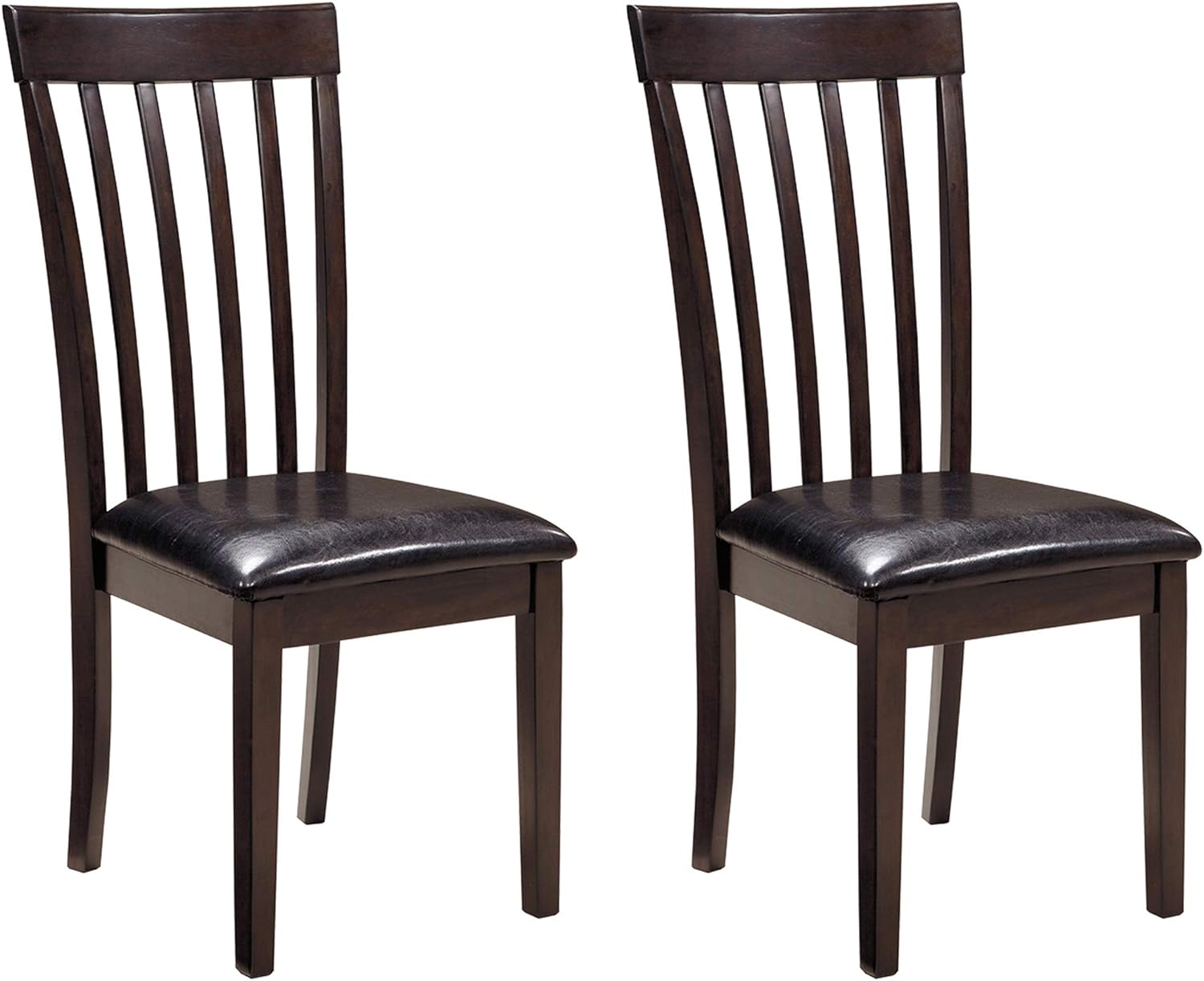 Signature Design by Ashley Hammis Rake Back Dining Room Chair, Set of 2, Dark Brown