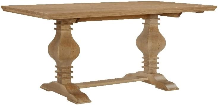 Linon Larson Wood Dining Table in Rustic Honey Brown