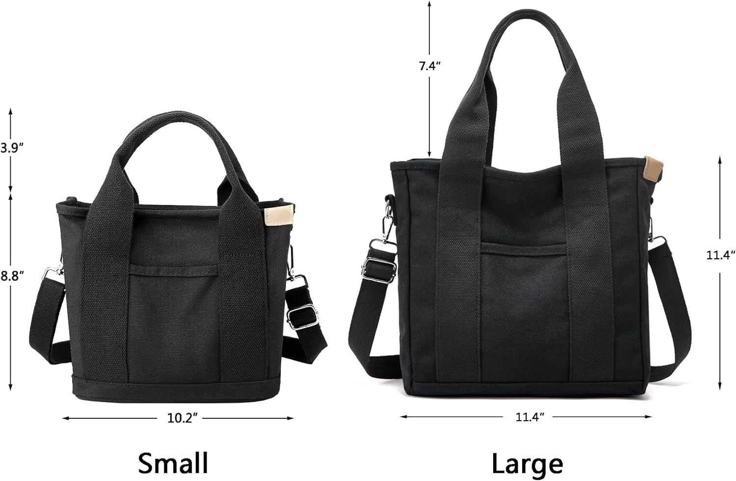 Small Tote Bag with Zipper Tote Bag for Women Canvas Crossbody Bag Shoulder Bag Satchel Hobo Bag Messenger Bag 2024