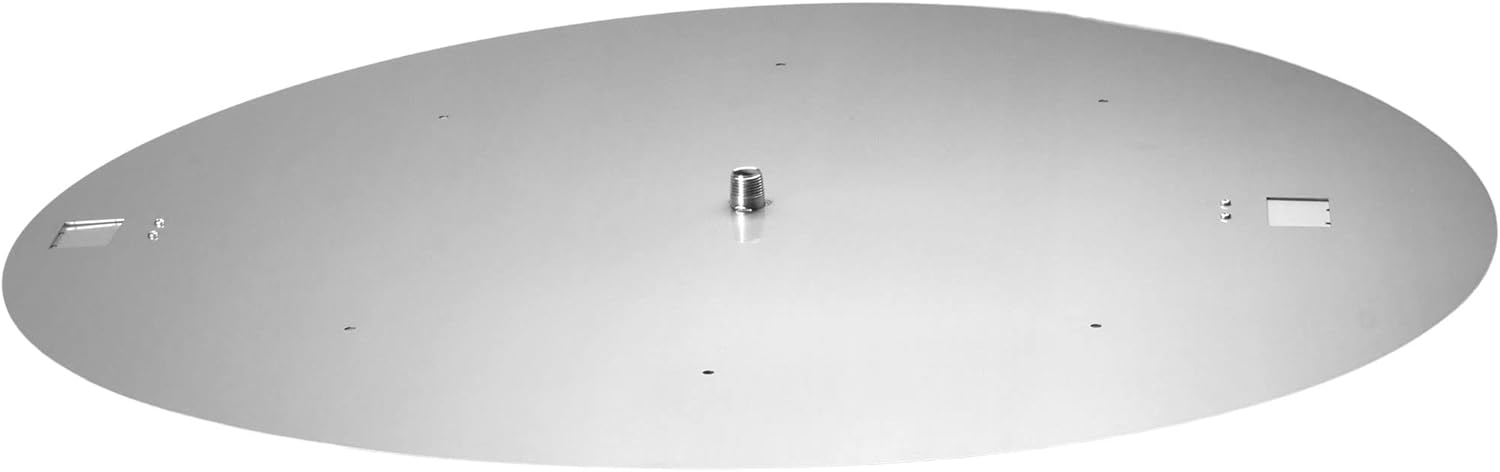 Celestial 36 Round Flat Burner Pan, Stainless Steel, 1/2 NPT, 18 Gauge, for Outdoor Gas Fire Pits (Compatible with Celestial 18 and 24 Round Burner Rings)