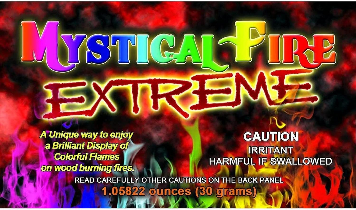 Mystical Fire Extreme Color Changing Flames for Wood Burning Fire Pits, Campfires (24 Packets)