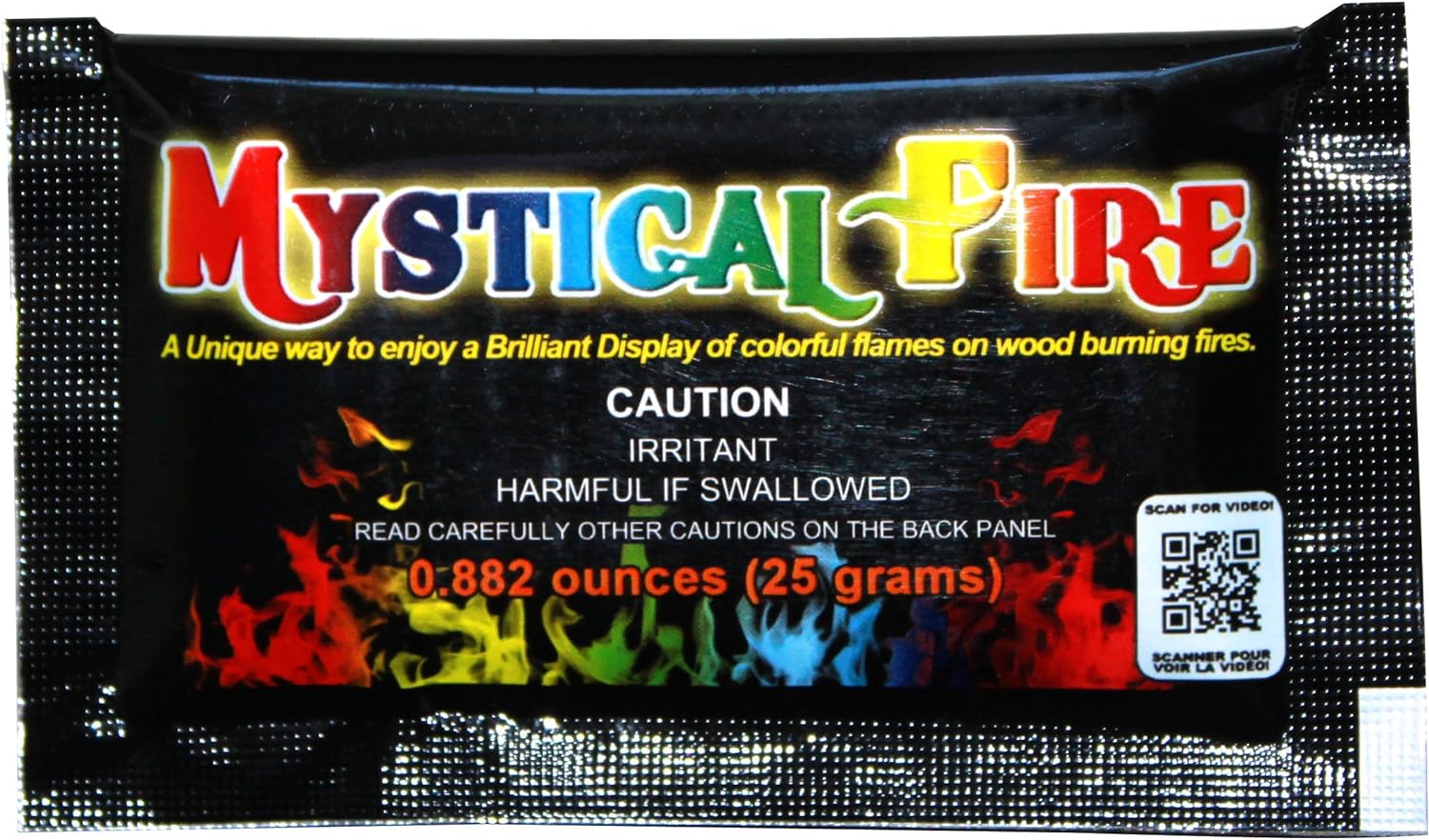 Mystical Fire Flame Colorant Vibrant Long-Lasting Pulsating Flame Color Changer for Indoor or Outdoor Use 0.882 oz Packets 12 Pack