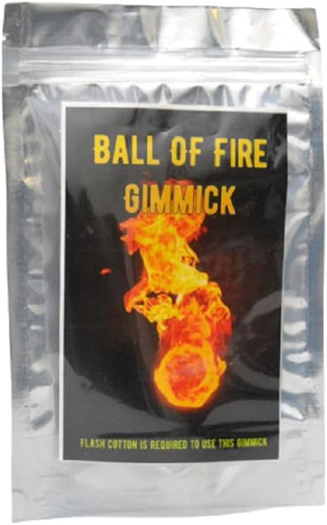 MilesMagic Magician' Ball of Fire Gimmick Fireball Gun Magic Trick (Flash Paper or Cotton Required)