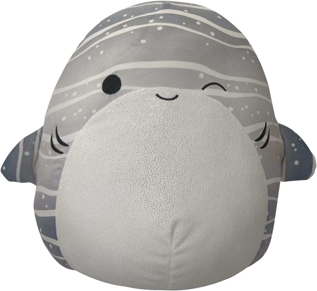 Squishmallows Original 14-Inch Sachie Grey Striped Whale Shark with White Belly - Large Ultrasoft Official Jazwres Plush