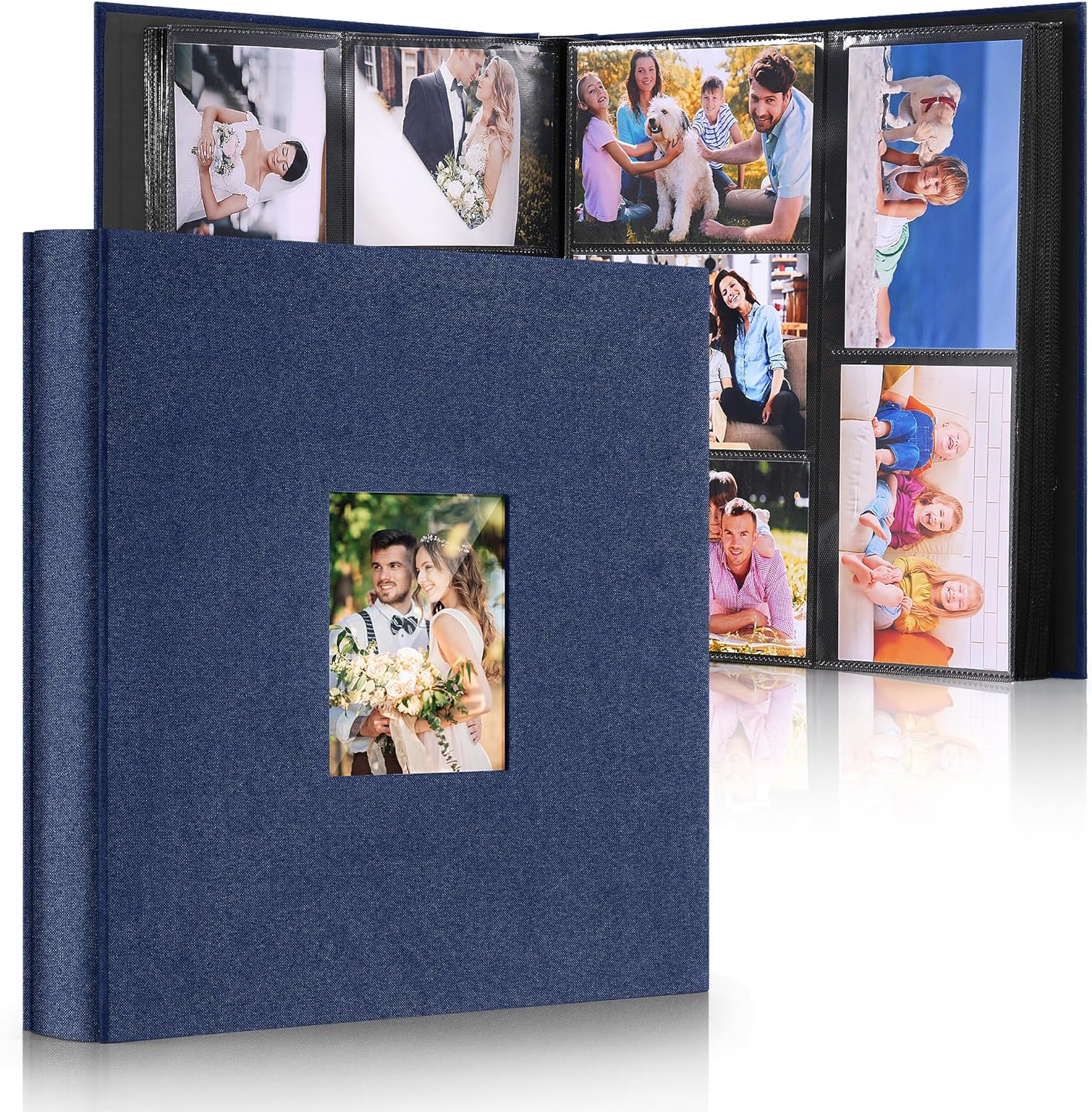 Photo Albums 4x6 600 Pockets Photos, Linen Cover Vertical Foto Album, Large Capacity, Slip-in Pockets, Ideal for Wedding Albums, Family Photo Books, Travel Memories, and Valentine' Gifts